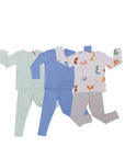 Huroof bundle of 3 for kids from Nohm store, Arabic letter-themed pyjama set, perfect for children and gifts from Dubai.