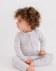 Grey Zipper Onesie - Nohm Store