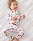 Christmas baby pyjama from Nohm store, festive and cozy Arabic heritage sleepwear for children, perfect gifts from Dubai.