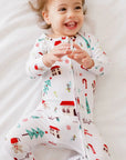 Christmas baby pyjama from Nohm store, festive and cozy Arabic heritage sleepwear for children, perfect gifts from Dubai.