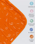 Harakat bamboo blanket from Nohm store, stylish and soft Arabic-inspired blanket, perfect for children and baby gifts in Dubai.