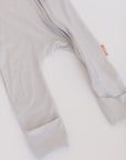 Ramady Grey baby pajama set from Nohm store, soft and breathable sleepwear for newborns, perfect for cozy nights and baby gifts from Dubai.