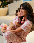 Matching bamboo pyjamas for mom and kids from Nohm Store, Dubai UAE.