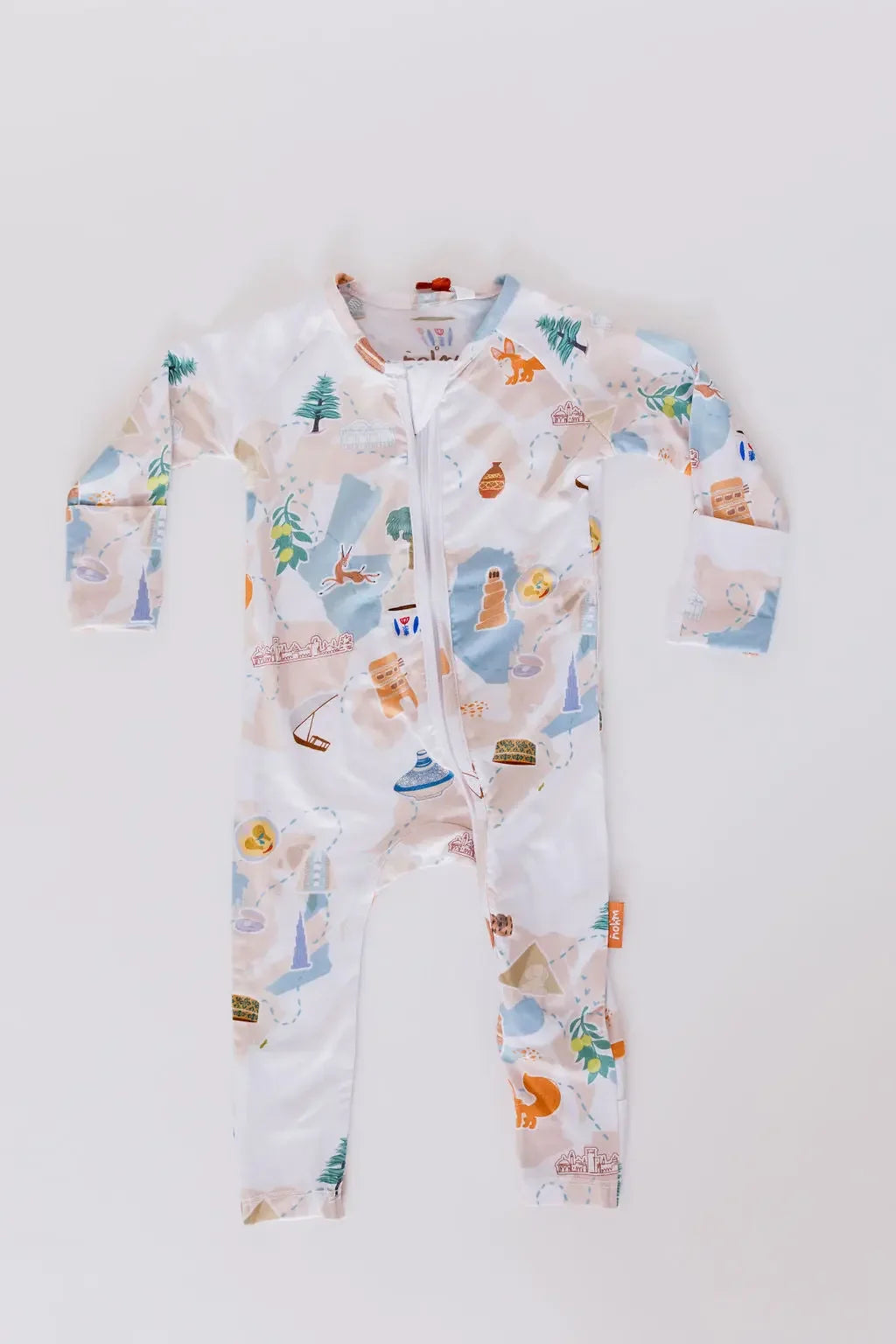 Biladi baby pyjama from Nohm store, Arabic heritage design, ideal for children and gifts from Dubai.