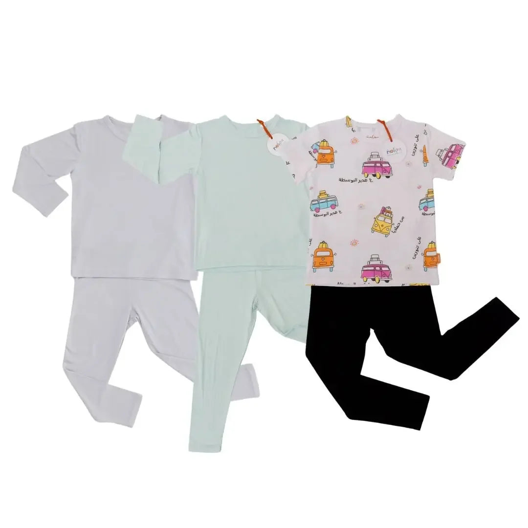 Bosta bundle from Nohm store, Arabic-inspired cozy pyjama set, ideal for children and gifts from Dubai.