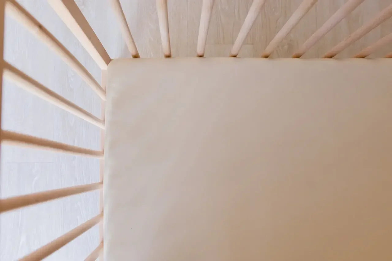 Ramly fitted crib sheet from Nohm store, breathable and soft, perfect for babies and gifts from Dubai.