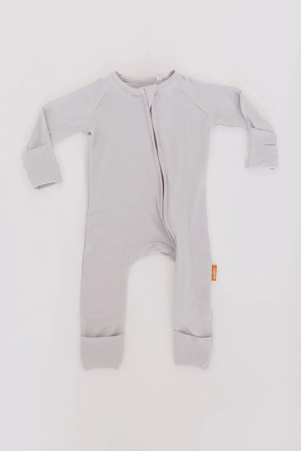 Ramady Grey baby pajama set from Nohm store, soft and breathable sleepwear for newborns, perfect for cozy nights and baby gifts from Dubai.