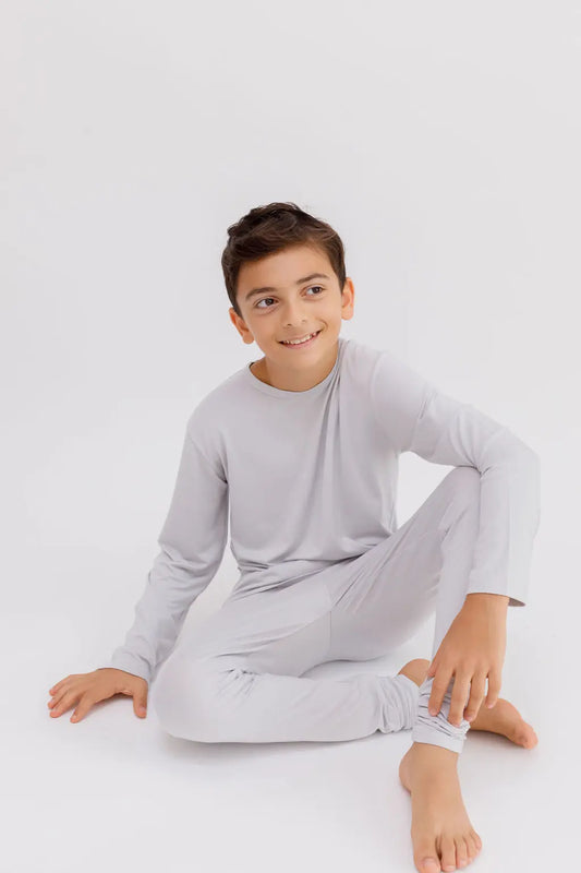 Gray Long Sleeve Pajama kids - Nohm Store