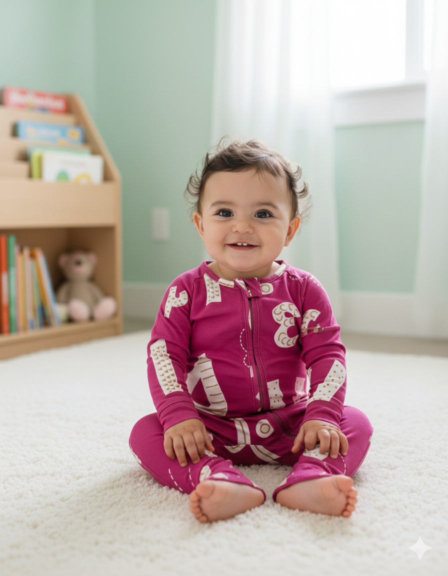Dubai Nohm Store bamboo pyjama, great matching gift for babies and kids.