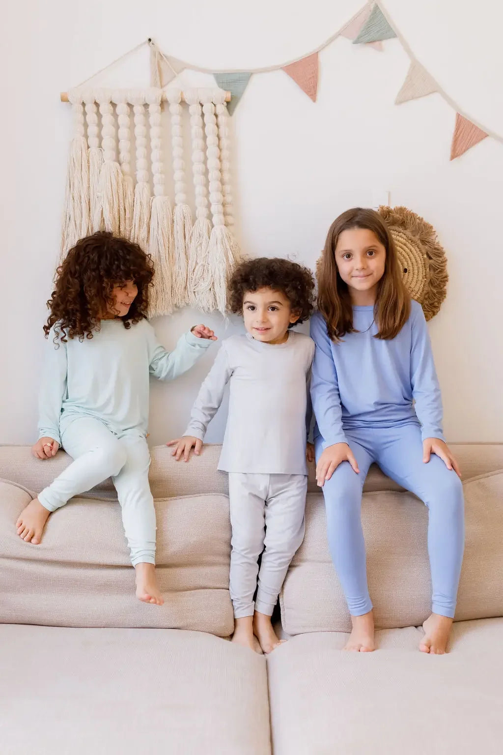Reef, bahry, and ramady bundle soft and breathable Arab heritage-inspired matching nightwear for children, perfect gifts from Dubai.