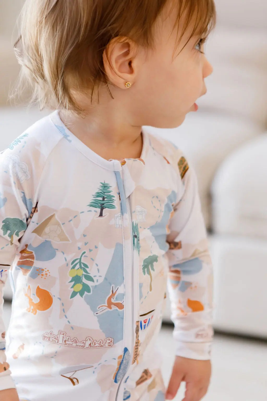 Biladi baby pyjama from Nohm store, Arabic heritage design, ideal for children and gifts from Dubai.