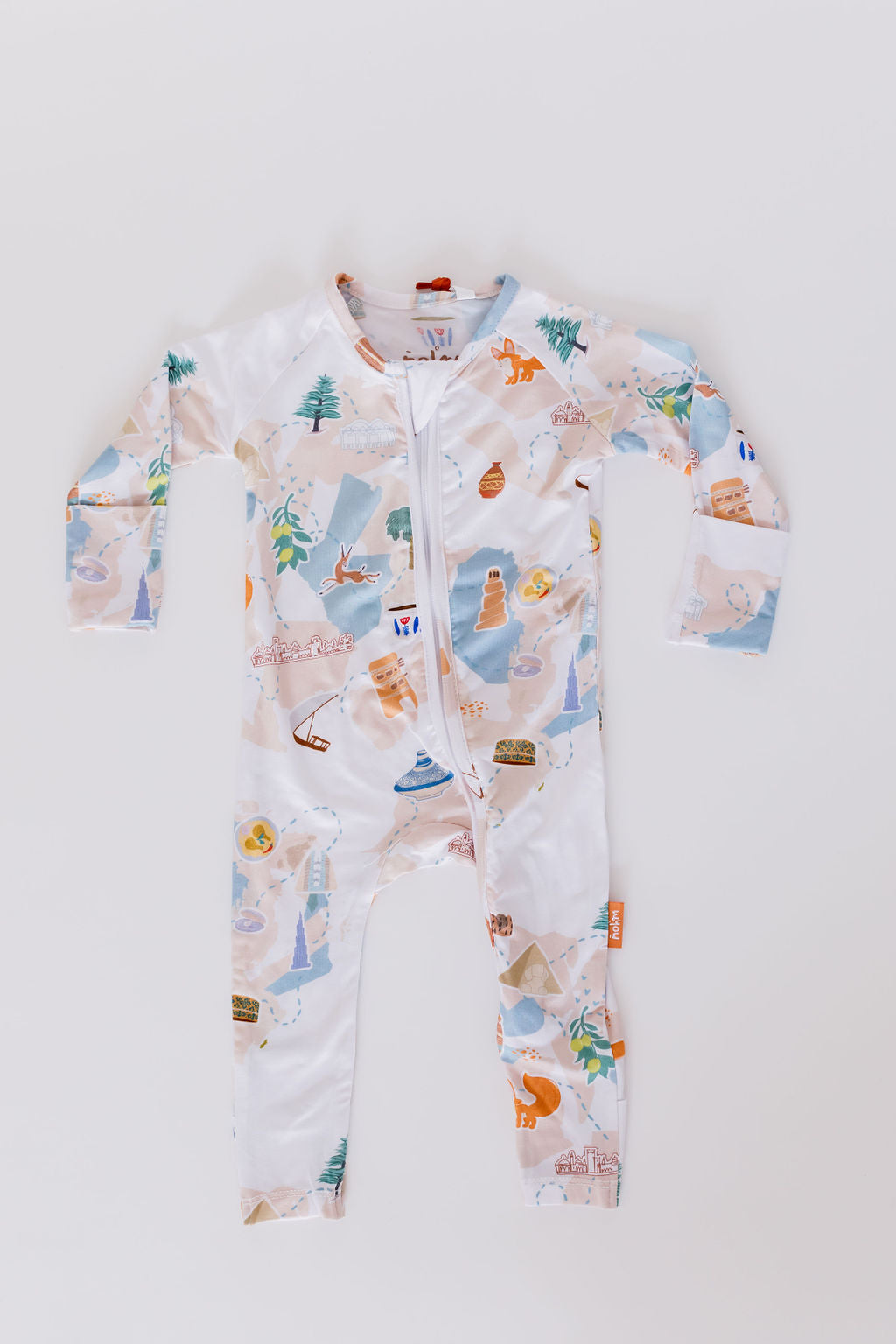 Biladi baby pyjama from Nohm store, Arabic heritage design, ideal for children and gifts from Dubai.