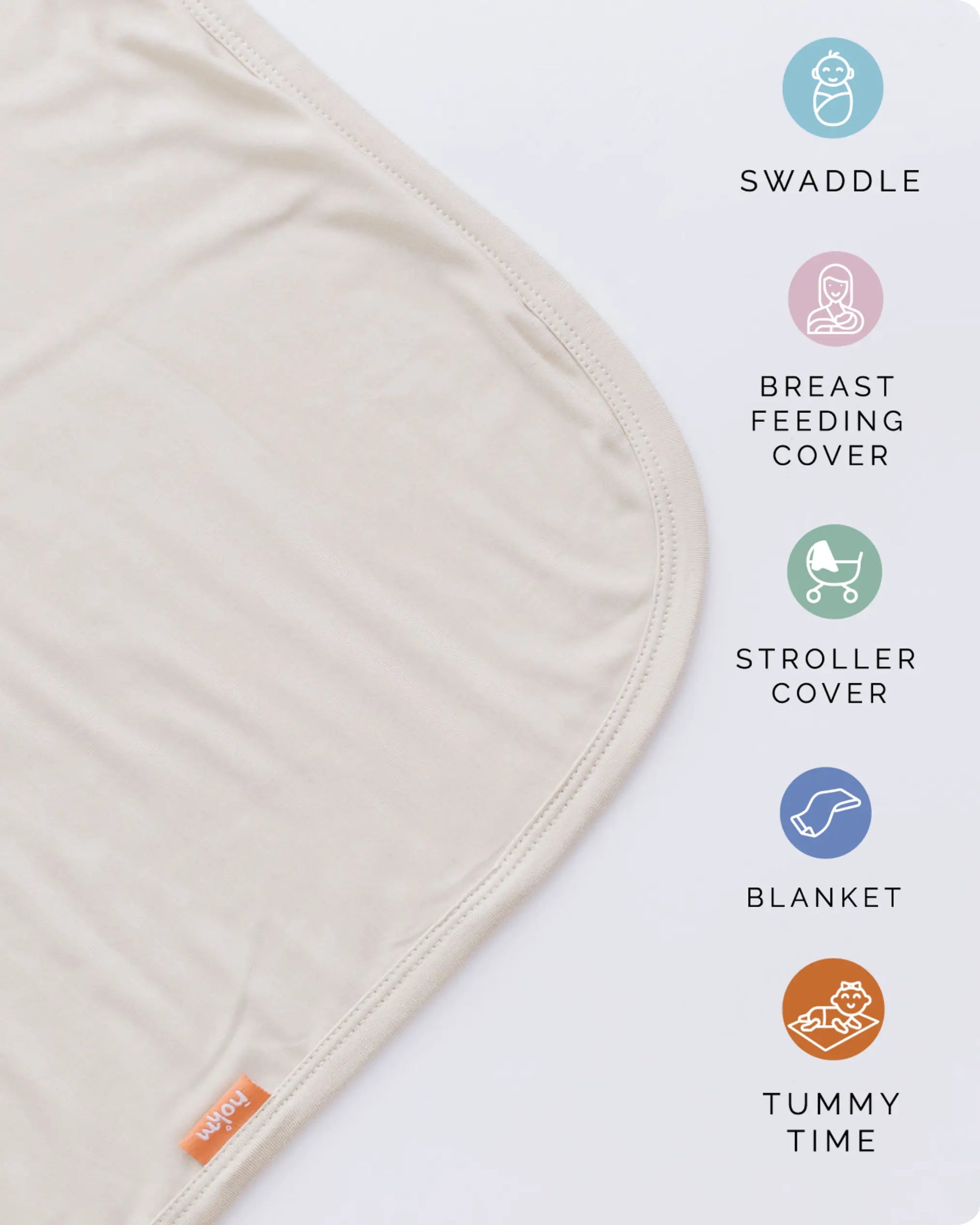 Ramly bamboo blanket from Nohm store, soft and breathable, perfect for babies and children, ideal gifts from Dubai.